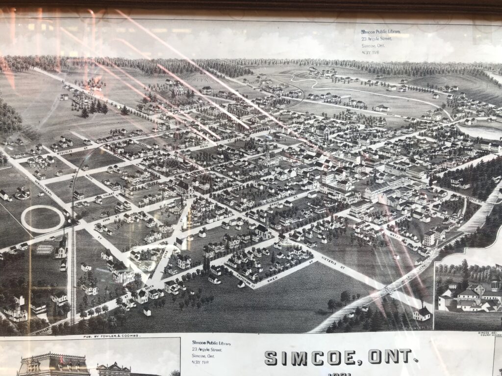 Old Simcoe Ontario Map
