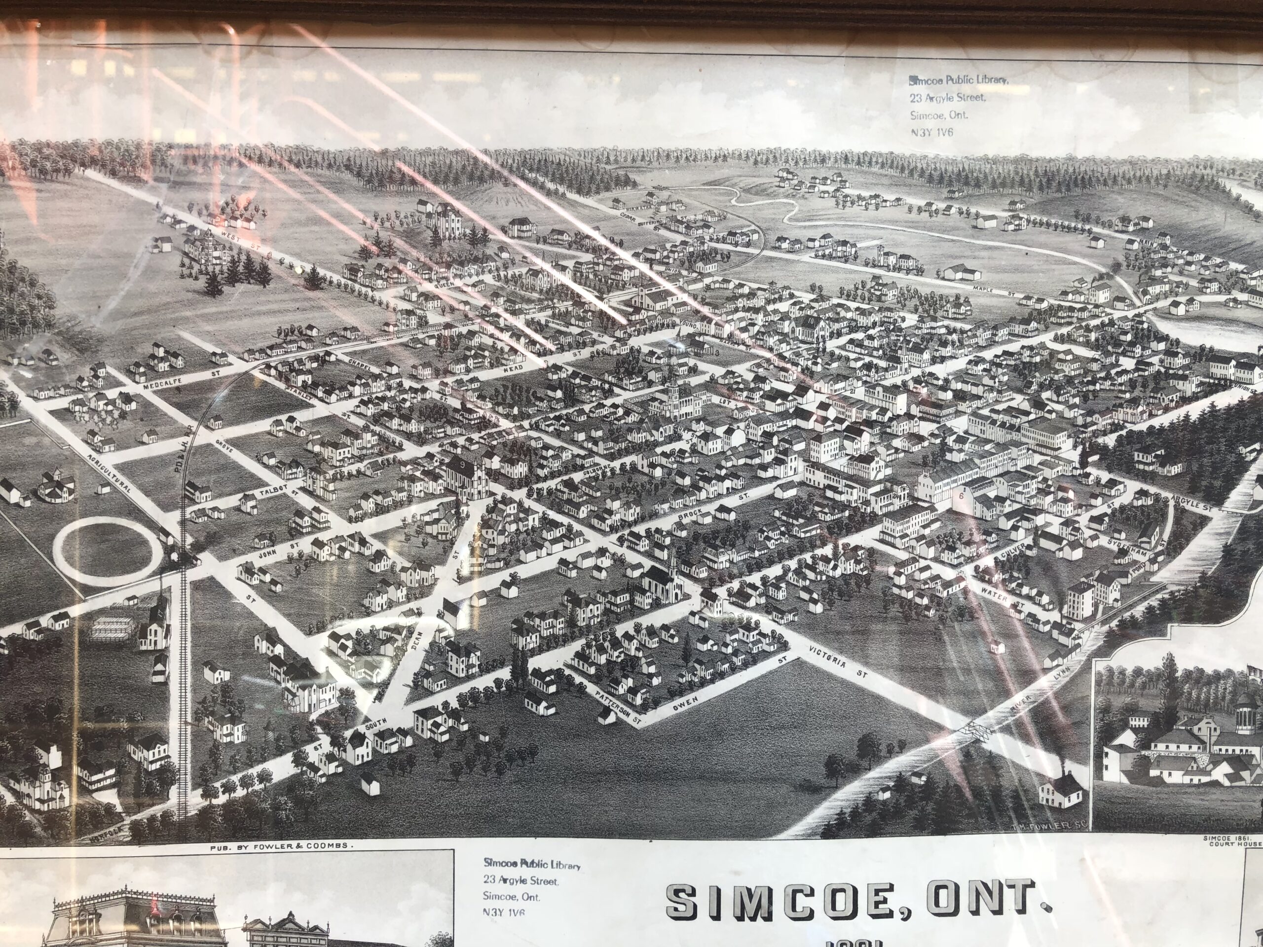 Old Simcoe Ontario Map