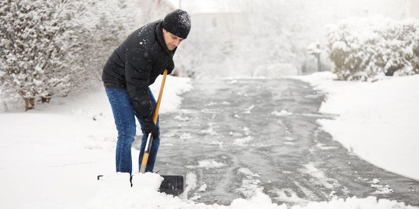 Shoveling is a manual snow removal method